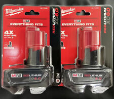 2 Pack Milwaukee 48-11-2460 M12 REDLITHIUM 6.0 Compact Battery Genuine picture