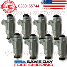 0280155744 x8 OEM Bosch Fuel Injectors for Mercedes 1999-2000 4.3 5.0 V8 picture