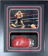 Mike Tyson Signed Glove Shadow Box Mike Tyson Hologram Authentic KO RED picture