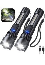 Rechargeable 2 Pack, 900000 Lumen Super Bright Led Flashlights IPX6 Waterproof picture