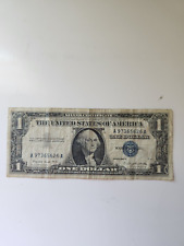 US Bank Note 1957 A $1 dollar silver certificate Blue Seal A97365626A picture