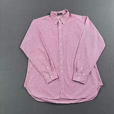 Vintage Gitman Bros Shirt Mens Extra Large 17 Pink White Striped Made In USA 90s picture
