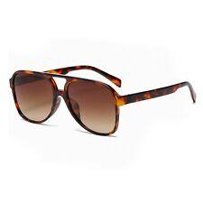Classic Vintage Retro 70s Brown Tinted Aviator Large Sunglasses For Women picture