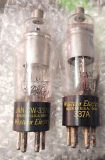 A matching pair Western Electric 337A tube - small punch 310A picture