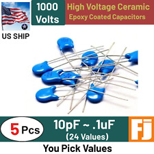 5 Pieces | 1KV High Voltage Ceramic Capacitor Various Value YOU CHOOSE | US SHIP picture