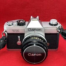 Canon TX 35mm Film SLR Camera 50mm Canon FD f1.8 Lens, Tested Works Vintage picture