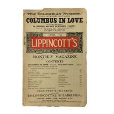 VTG Lippincott's Magazine April 1893 Columbus In Love - 