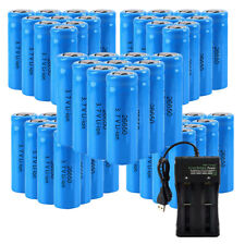2-50pcs 26650 Lithium Li-ion Batteries 3.7V Battery  + Charger LOT USA picture