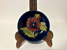 W. Moorcroft Pottery Floral Pin Trinket Dish With Original Sticker picture