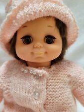 Vintage Uneeda Baby Doll Pink Crochet Clothes Cloth Body Hong Kong picture