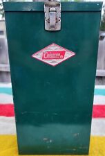 VINTAGE COLEMAN LANTERN METAL GREEN CARRYING CASE FOR 200/242/247/321/325/335 picture