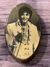 Vintage 1989 Elvis Presley Plaque Laminated on Wood 12” Made In USA picture