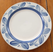 4 Vintage Pfaltzgraff Blue Villa Flora heavy Dinner Plates 11 1/8