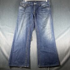 True Religion Billy Mens Jeans Blue Boot Cut Five Pockets Zipper Fly Size 38 picture