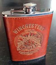 Supernatural Winchesters leather covered Flask, 8 oz. from Supernatural TV show picture