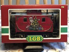 LGB 44650 Red Merry Christmas Santa Caboose W/Lighting and LGB Window Box OFFERS picture