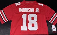 Marvin Harrison Jr Ohio State OSU Buckeyes Red Stitched Jersey NEW picture