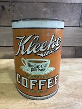 Antique Rare Kleeko Brand One Pound Coffee Can Pittsburgh Pa picture