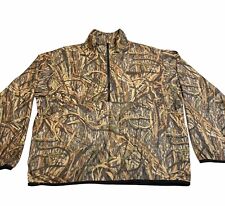 Vintage Cabela’s Camo Quarter Zip Pullover Sweatshirt size XL Reg Mossy Oak picture