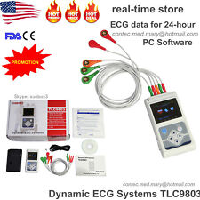 Promotion FDA 24hrs 3-Lead Holter ECG Recorder Monitor Software Analyzer US NEW picture