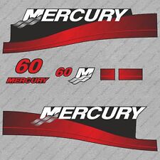 Mercury 60 hp Two Stroke outboard engine decals sticker set reproduction 60HP picture