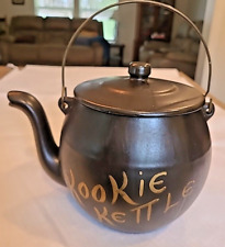 Vintage Pottery McCoy Black Tea Pot kookie Jar/Kettle With Lid Made In  U.S.A  picture