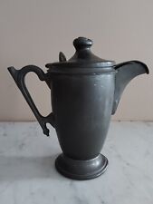 Antique JA & Co Lidded Pewter Syrup Pitcher picture