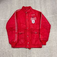 Vintage Sarajevo Olympics Jacket Mens Medium Red 1984 Budweiser Chain Stitch picture