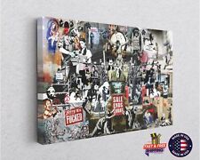 Banksy Collage Collection Graffiti Classic Street Banksy Wall Art Design Canvas picture