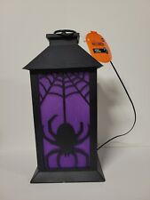 11.5 Flaming LED Plastic Lantern with Spider Halloween Decoration picture