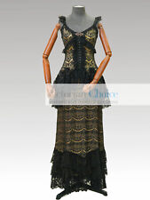 Gatsby Party 1920s Speakeasy Flapper Dress Vintage Cocktail Gold Gown Cosplay picture