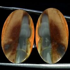 30.20 Cts Natural Imperial Jasper Jewelry Supply Oval Cabochon Pair 15X26X4MM picture