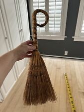 Vintage Corn Broom With Hanger. halloween witch broom prop Fireplace Hearth picture