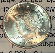 * 1922-P * PEACE DOLLAR CHOICE UNCIRCULATED TO GEM BU FROM ORIGINAL ROLL picture
