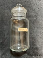 Vintage Late 1800s  RAVENHEAD Clear 6” Apothecary Jar Canister, Made In England picture
