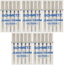 25 Schmetz Jeans Denim Sewing Machine Needles 130/705H-J Size 110/18 picture