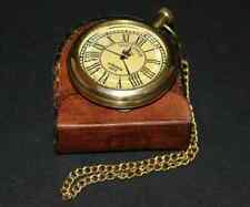 vintage Antique Brass Pocket watch Victoria 1875 with Leather Box Occasion Gift picture
