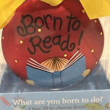 Coton Colors Ornament Professions And Obsessions “Born To Read” Handcrafted NEW picture