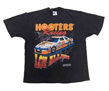 Vintage Hooters Racing 1994 Black T-shirt Men's XL Loy Allen #19 Single Stitched picture
