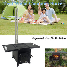 Portable Wood Camping Stove with Chimney Pipes Outdoor Picnic Tent Heating Stove picture