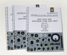 Test Data Book for Electron Tube with TV-7/U TV-7A/U TV-7B/U TV-7D/U Tester_AU picture