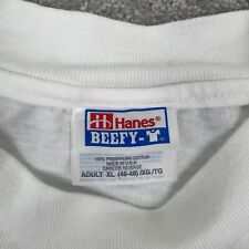 Vintage Hanes Beefy T Shirt Size XL White Schering Hepatits Innovations USA Made picture