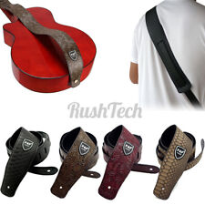 Guitar Strap PU Leather Embossed Adjustable for Acoustic Electric Bass Guitar picture