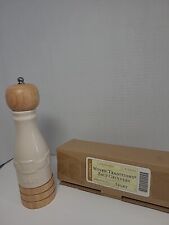 Longaberger Pottery Salt Grinders Ivory Hard to Find Woven Traditions Wood- NEW picture
