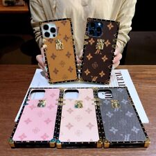 For Samsung S23 S22 S21 S20 S10 S9 Note20 Case Luxury Retro Leather Square Cover picture