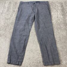 Gap Slim Fit Straight Chino Pants Men's Size 42X32 Navy Flat Front Casual picture