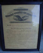 ORIGINAL 1918 Army Reserve Corps Certificate SIGNED WOW picture