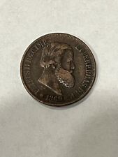 1869 BRAZIL 20 REIS COIN VF picture