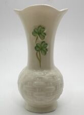 Vintage Belleek Ireland Shamrock Vase picture