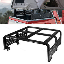 Universal Truck Black Overland Trunk High Bed Rack Luggage Cargo Carrier w/LED picture